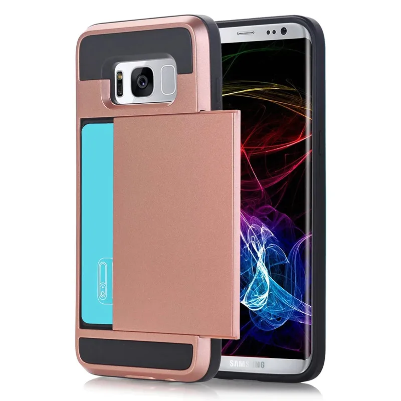 Роскошный чехол с отделением для карт Samsung Galaxy S9 S8 Plus S7 S6 Edge S5 S4 S3 Note 8 кошелек