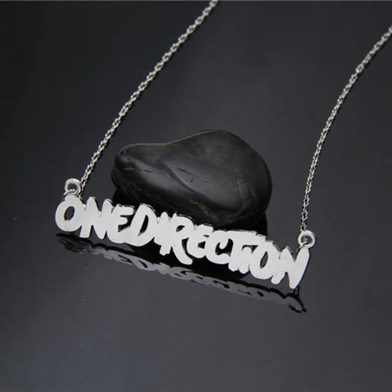 Горячая Новая мода дизайнер посеребренные one direction кулон цепочки и ожерелья 1D