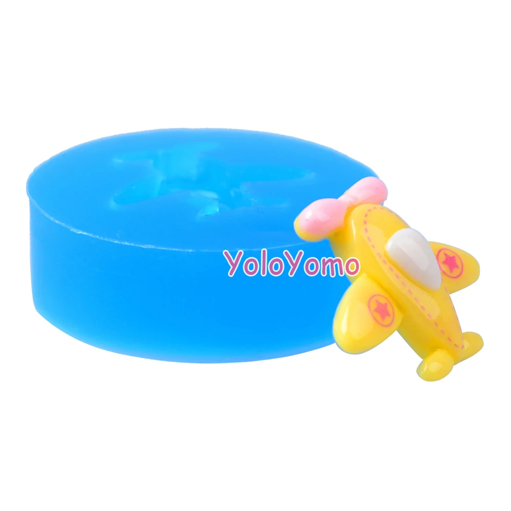 F066YL 30 3 мм Самолет Гибкая силиконовая форма Форма Sugarcraft помадка торт Топпер смола