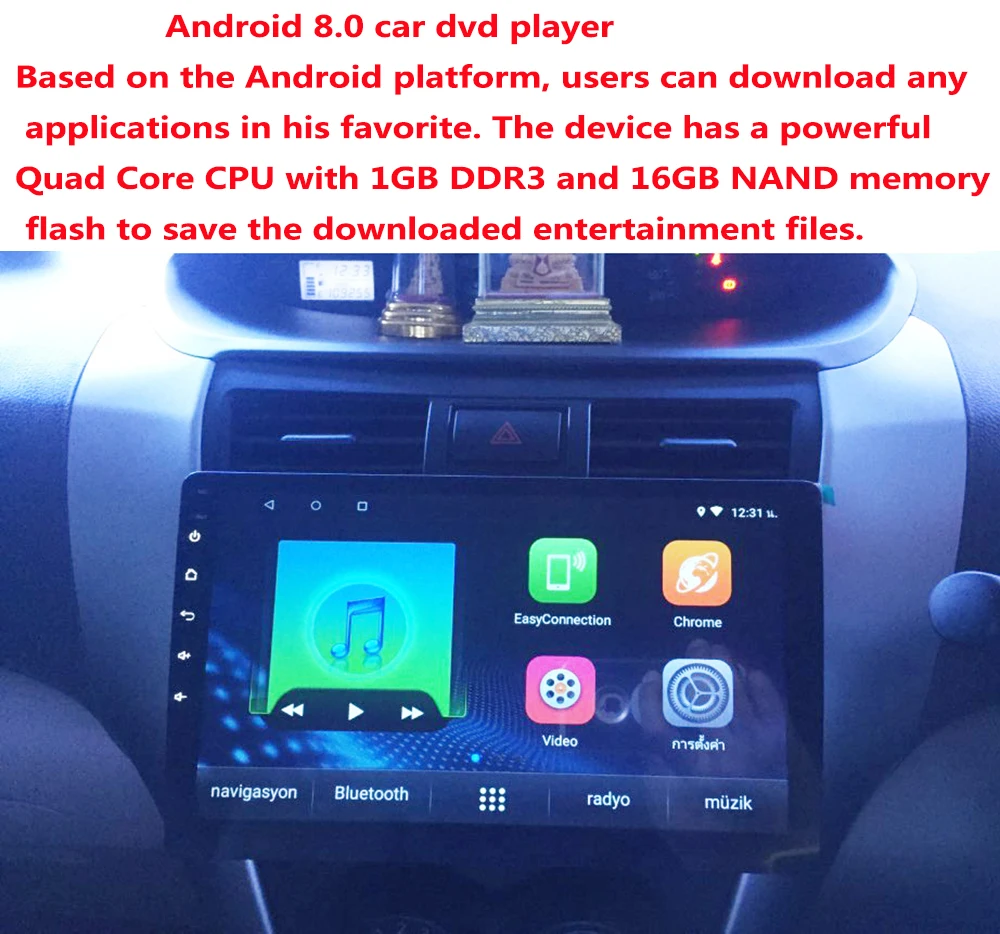 10 дюймов Android 8,1 универсальный автомобильный Радио один din android автомобильный Радио dvd-плеер gps навигация wifi Bluetooth MP5 плеер задняя камера
