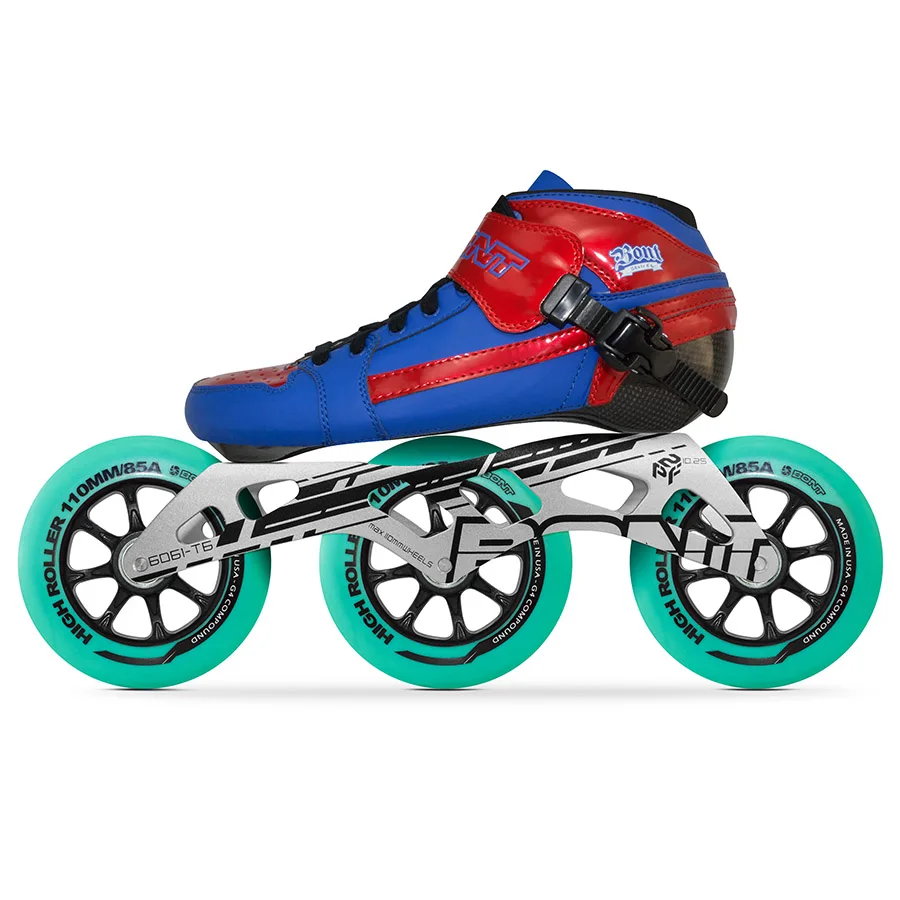 100% Оригинальные Bont преследование 2PT 195 мм скоростные роликовые коньки Heatmoldable