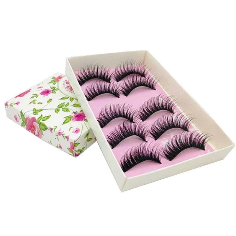 5 пары накладных ресниц натуральные длинные черные ресницы макияж густые