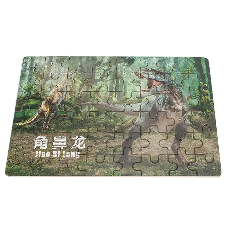 48 шт. DIY деревянные головоломки игрушки Юрского периода DinosaurModel для разведки Дети