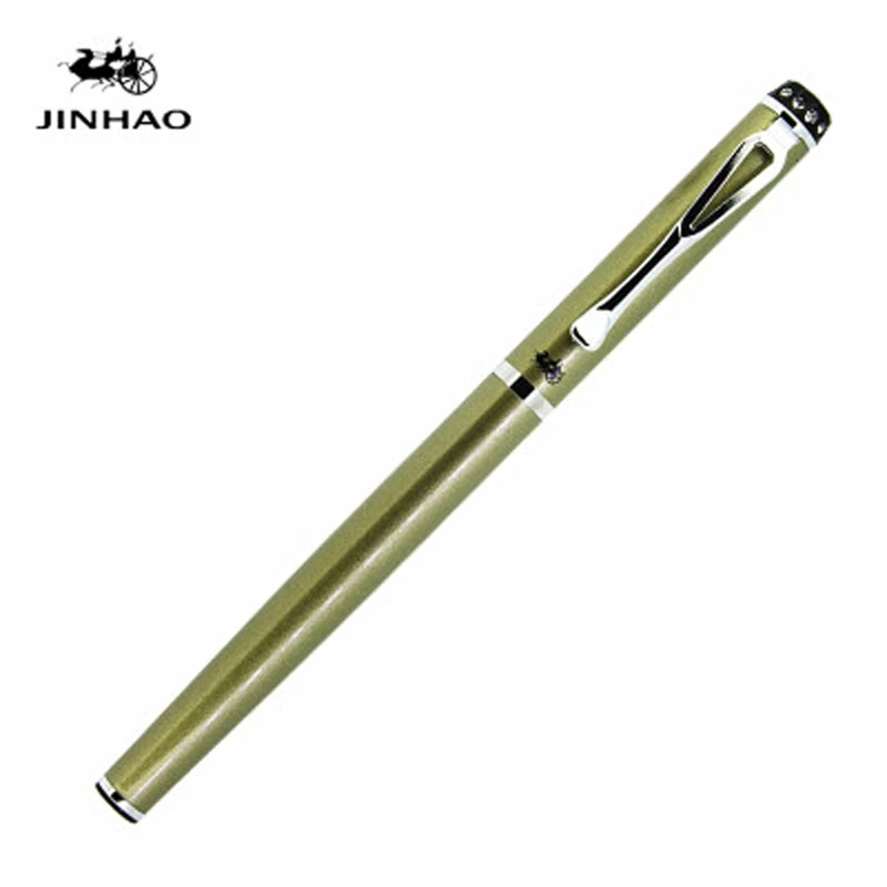 Jinhao 301 Высококачественная авторучка с 0,5 мм перьевым наконечником, роскошная шапка с бриллиантом, чернильные ручки, офисные принадлежности - Цвет: 13