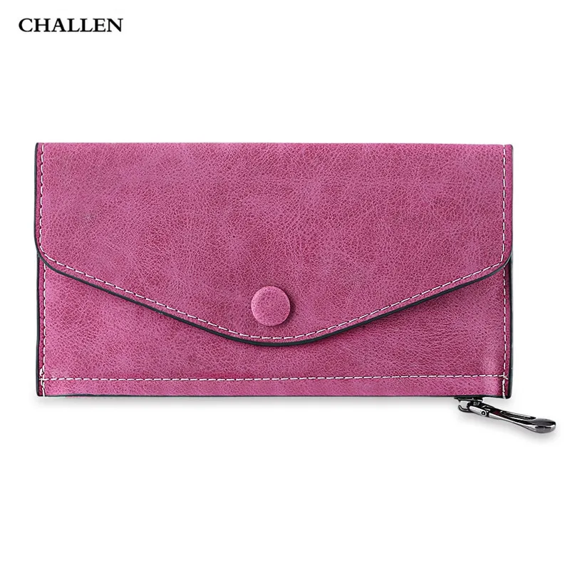 Простой Стиль Однотонная одежда матовый конверт кошелек для Для женщин Сплошной