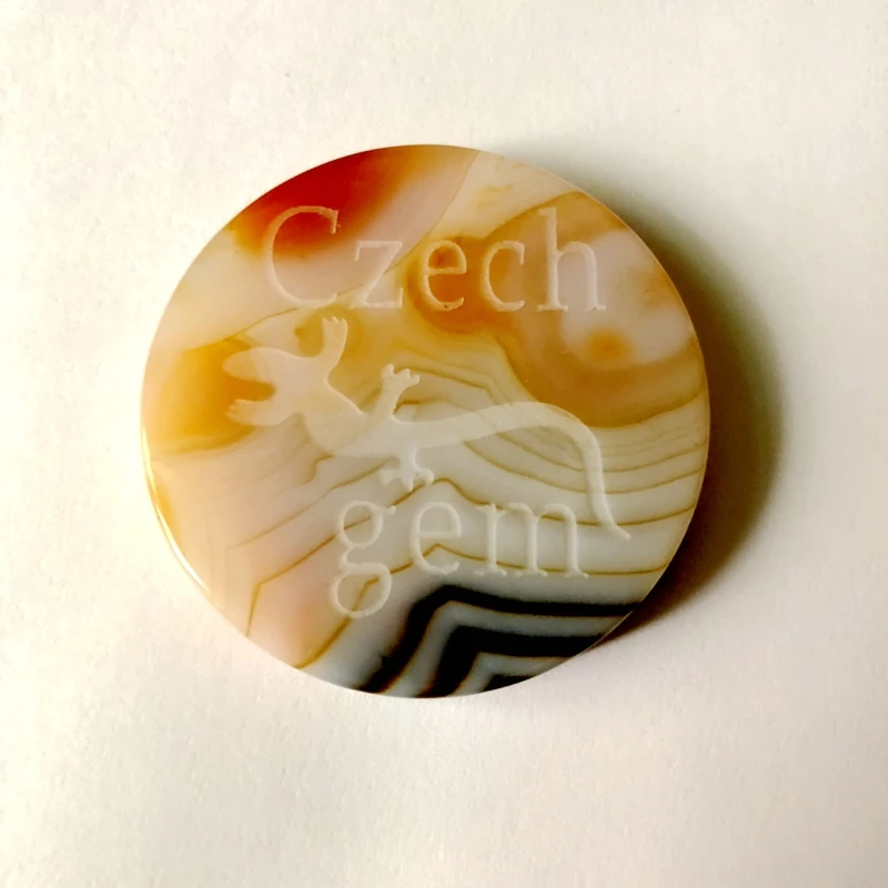 

Wholesale Czech Gem Carnelian Agat 45x8mm Coin Gem Stone Healing Reiki Chakra Palm Stone,Round Stone Hand Made,One Pack