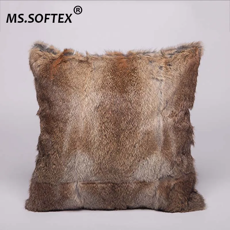 

Natural Fur Pillow Cover Home Decoration Real Rabbit Fur Cushion Cover Wholeskins Rabbit Fur Pillow Case