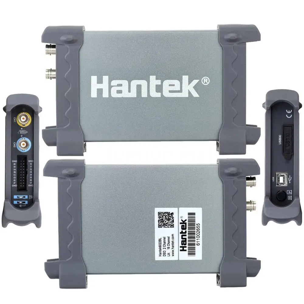 

Hantek 6022BE 6022BL PC Digital Oscilloscope USB Portable Handheld Oscilloscope 6022BE Digital Storage 2 Channels 20MHz 48MSa/s