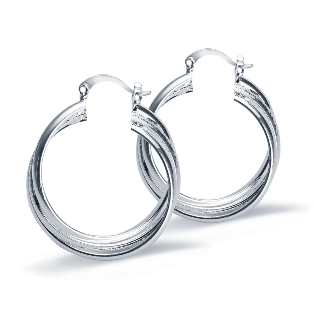 Бесплатная доставка женская Мода Стерлингового Серебра 925 Матовый Круг Серьги