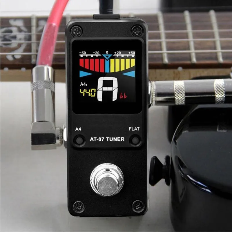 

AT-07 Mini Chromatic Guitar Tuner Pedal High Precision Guitar Effect Pedal for Guitar Bass Guitar Parts & Accessories