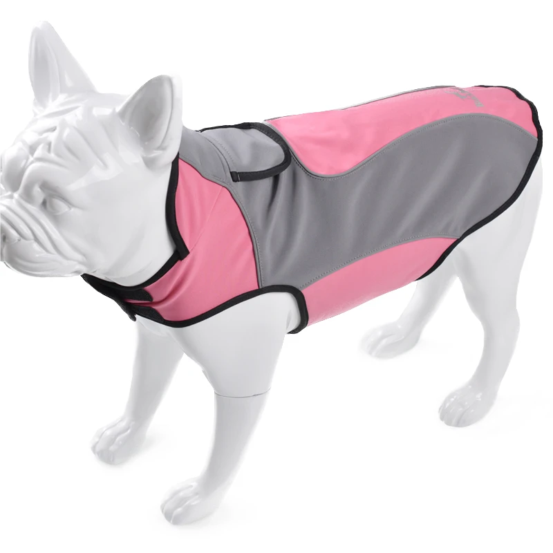 Розовые водонепроницаемые пальто для собак 5 размеров Зимняя Теплая Флисовая