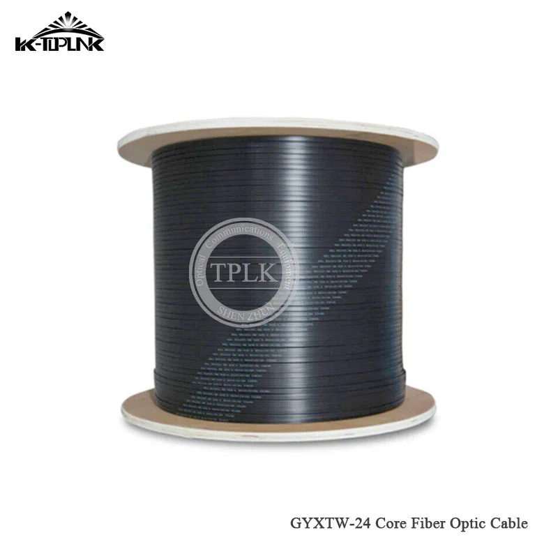 GYXTW 24 ядра 500 м/рулон черный FTTH волоконно оптический кабель используемый для улицы