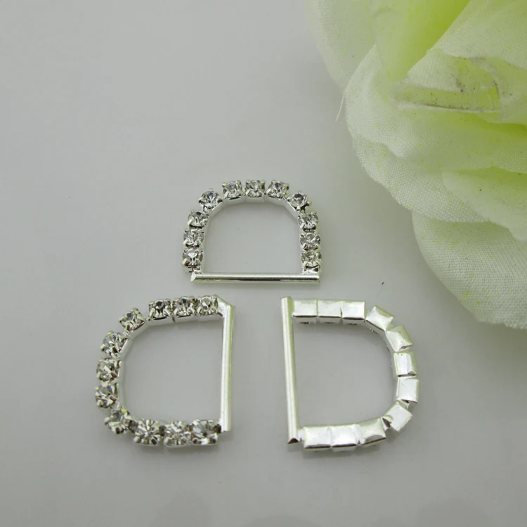 

Серебряная Пряжка для стразы, буква D, 100 шт.