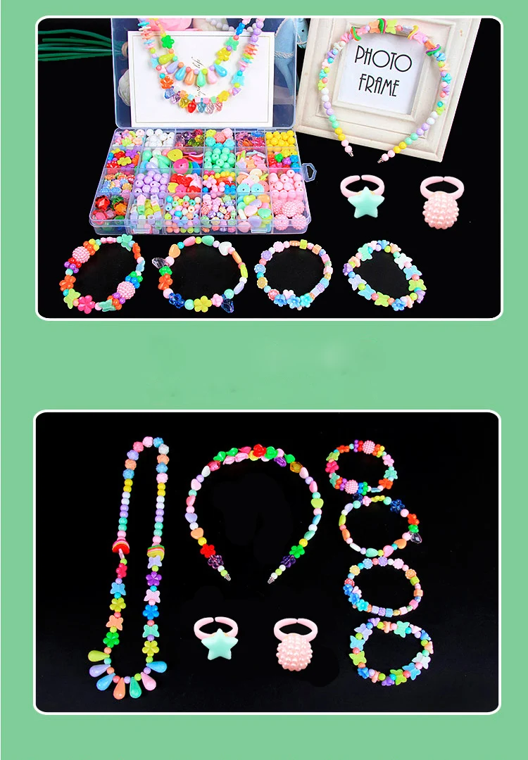 Детские креативные DIY бусины игрушка со всем набором аксессуаров/Дети Девочки ручной работы художественные Развивающие игрушки для рукоделия для подарков и подарков