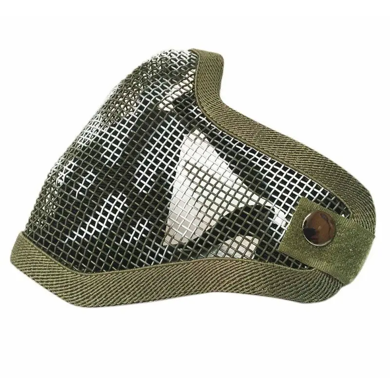 2019 Tactical Ghost Mesh Airsoft Mask Paintball Half Face Protection Strike K5 |
