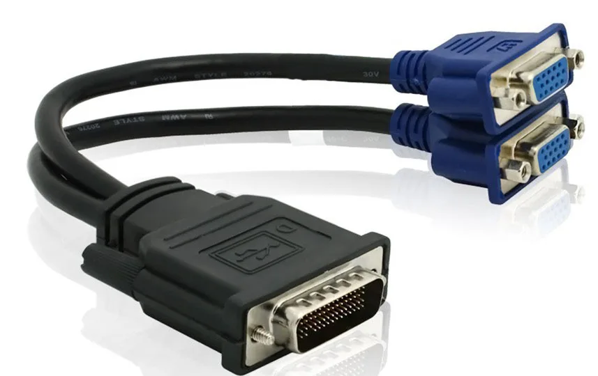 59 игл DVI-двойная VGA линия. 59 игольчатая линия передачи данных 2VGA, линия преобразования DVI карты; Схема для видеокарты