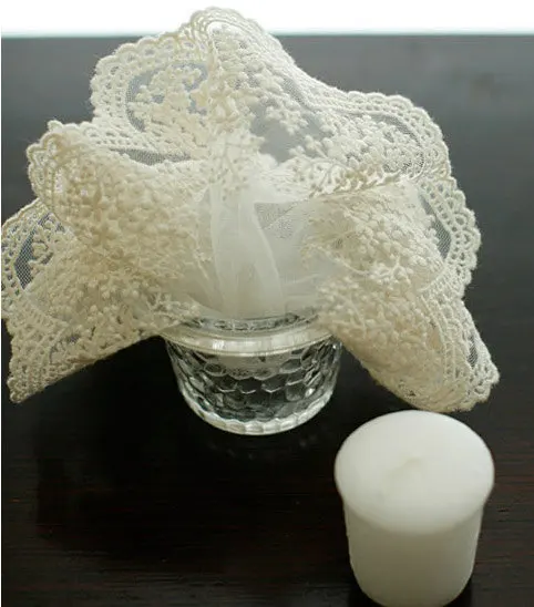 Новая хлопковая Тюлевая кружевная отделка цвета слоновой кости с вышивкой в виде