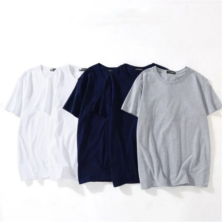 

5Pcs/ Pack High Quality T Shirt Plus Size 5Xl Solid Classic Cotton T Shirts Short Sleeve Summer Men Clothes 2019 Xl5088