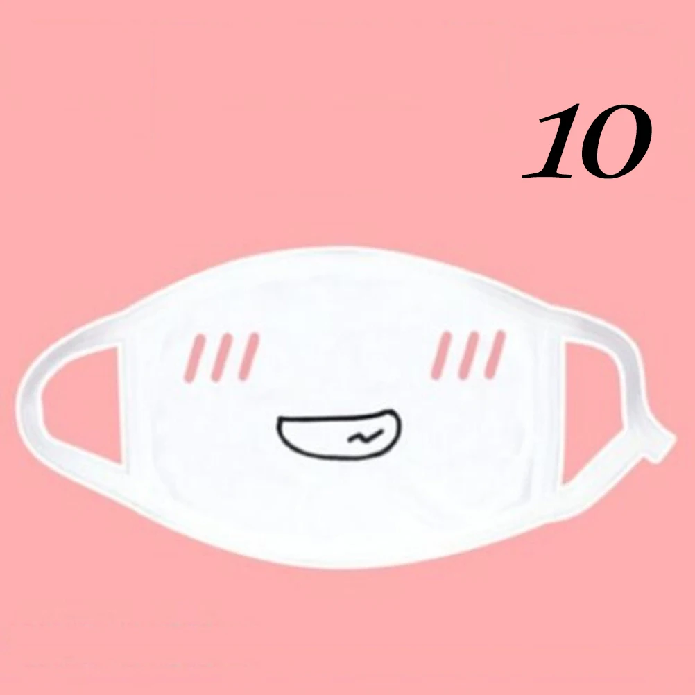10 Новинка; 1 штука, милое нижнее белье с рисунком из аниме мультфильм рот муфельной уход за кожей лица маска Kpop маски Kawaii Anti Пылезащитная маска Kpop хлопковая маска для губ - Цвет: 10
