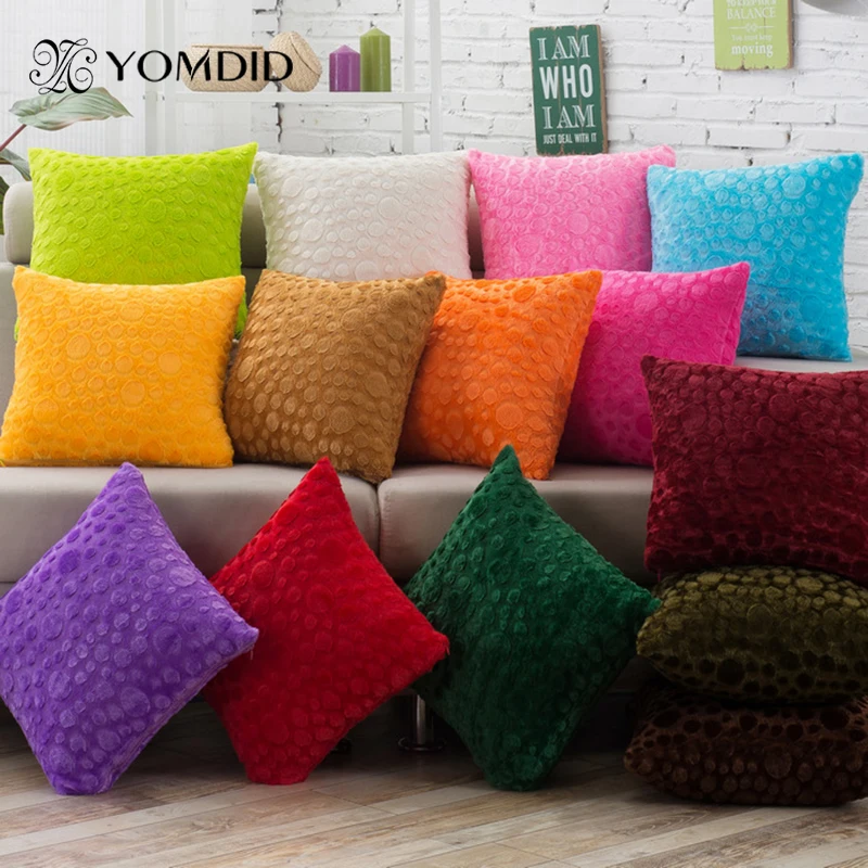 Одноцветные наволочки с точками для волос дизайн Чехол подушки домашний диван