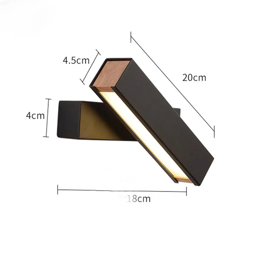 

Thrisdar Nordic Modern Minimalist LED Wall Lamp Rotatable Warm Bedroom Bedside LED Wall Light Aisle Corridor Pub Cafe Wall Lamp