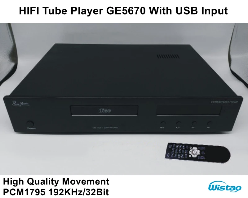 HIFI тюбик CD проигрыватель USB вход с 2 шт. GE5670 Высокое качество Движение 192 кГц/32 бит