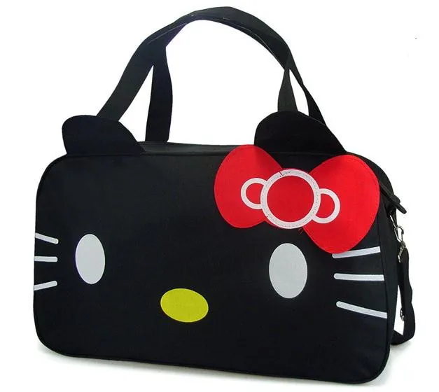 Клатчи Hello Kitty большая Повседневная Сумка-тоут для путешествий женская кожаная