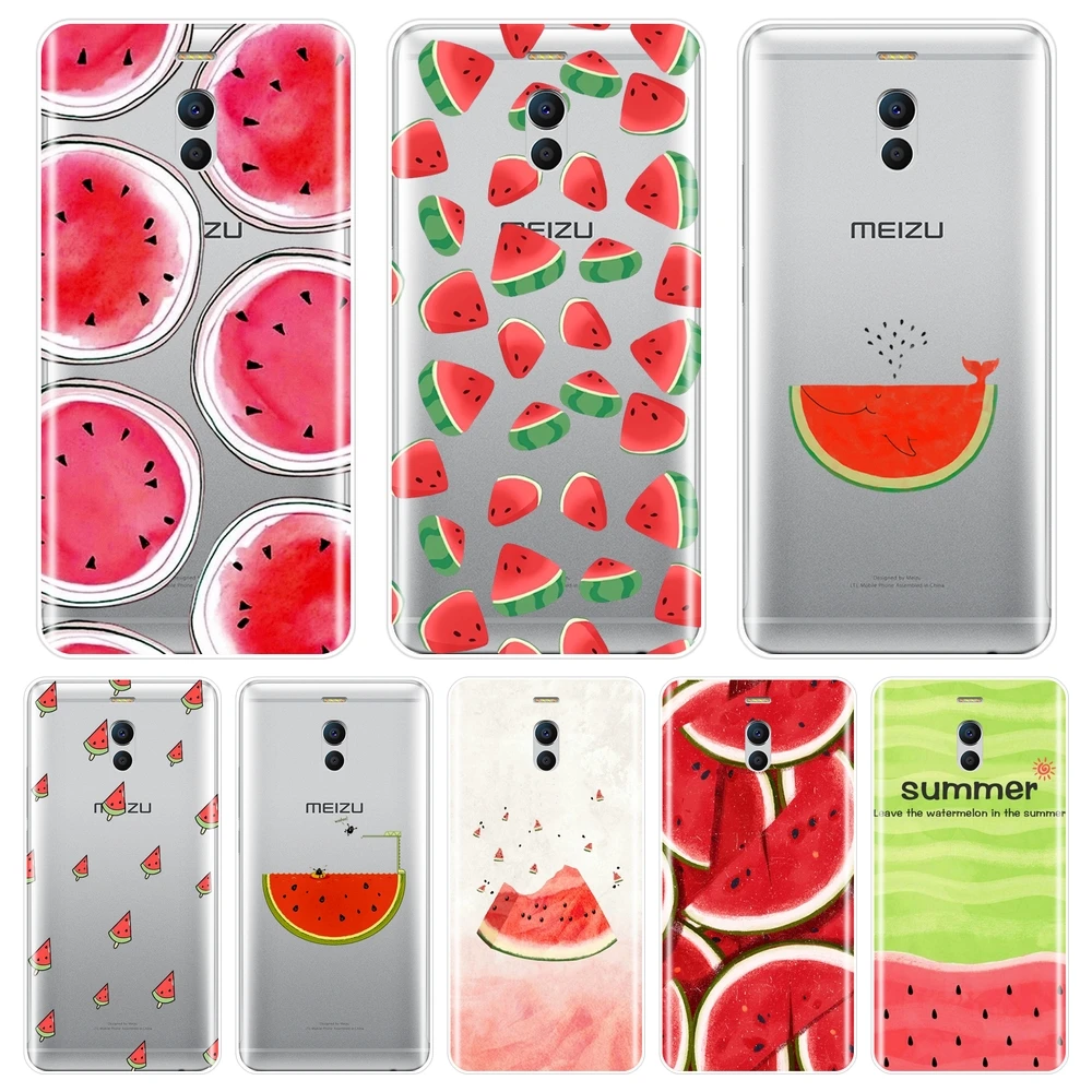 Мягкая силиконовая задняя крышка для Meizu M2 M3 M5 M6 Note Арбузные фрукты забавная M6S M6T