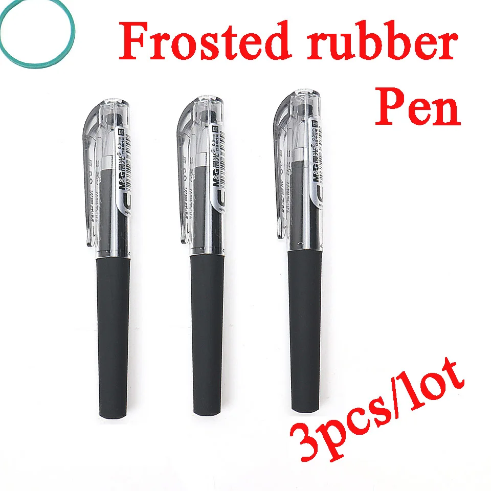 3pcs Frosted Black 3 шт./лот, креативная гелевая мини-ручка Kawaii, короткая нейтральная ручка для детей, Подарочная карманная ручка для письма, канцелярские принадлежности для офиса - Цвет: 3pcs Frosted Black