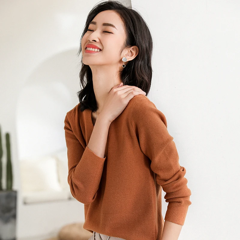 High Quality Cashmere Sweater Women Winter Pullover Solid Knitted Top for Autumn Female Oversized | Женская одежда