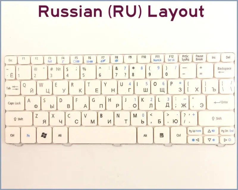 Клавиатура новая Русская версия для ноутбука Acer Aspire One D260 D270 AOD270 521 AO521 522 AO522