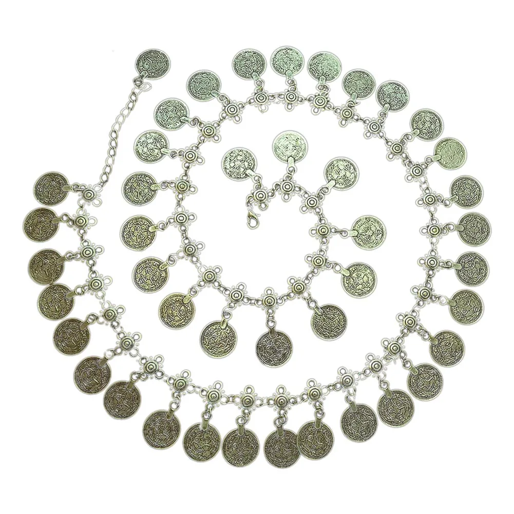 Новый посеребренный металлический болтающийся хиппи бохо цветок турецкий