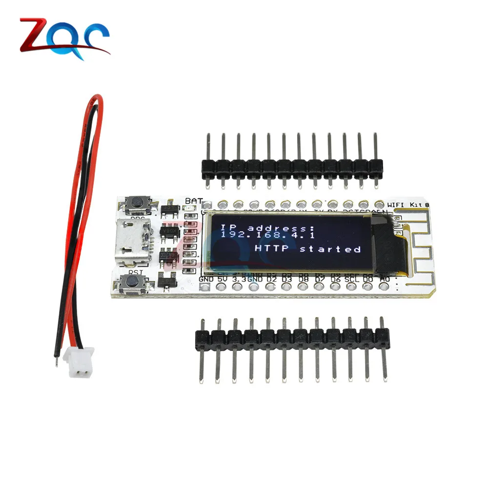 Плата PCB NodeMcu для Arduino IOT беспроводной модуль ESP8266 с OLED экраном 0 91 дюйма Wi Fi чип CP2014 32