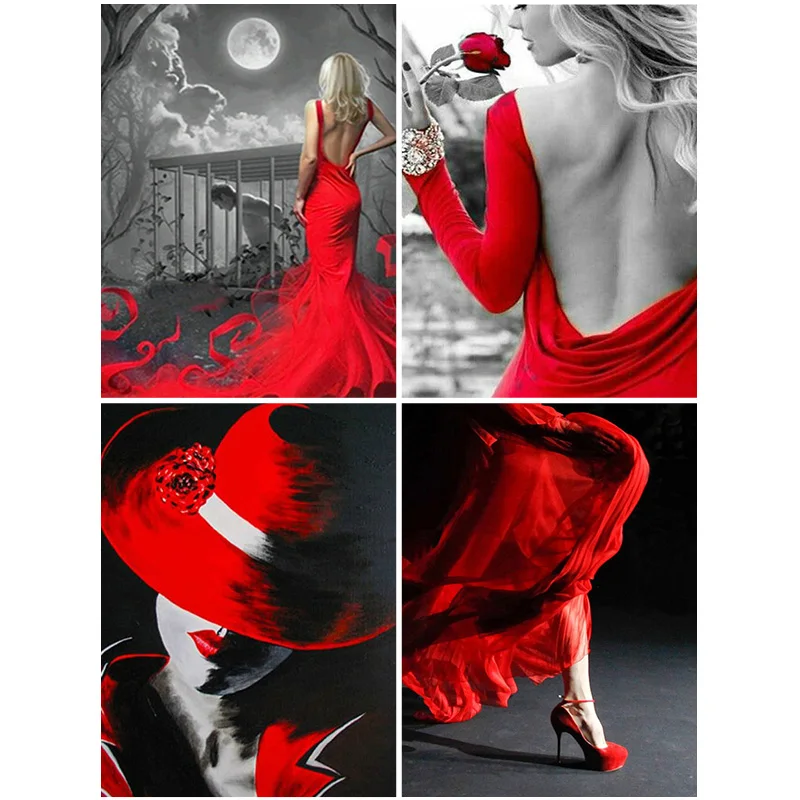 

Алмазная живопись 5D «сделай сам» Вышивка крестом наборы, полный круглый бриллиант вышивка пикантные Lady Diamond мозаичная картина домашний дек...