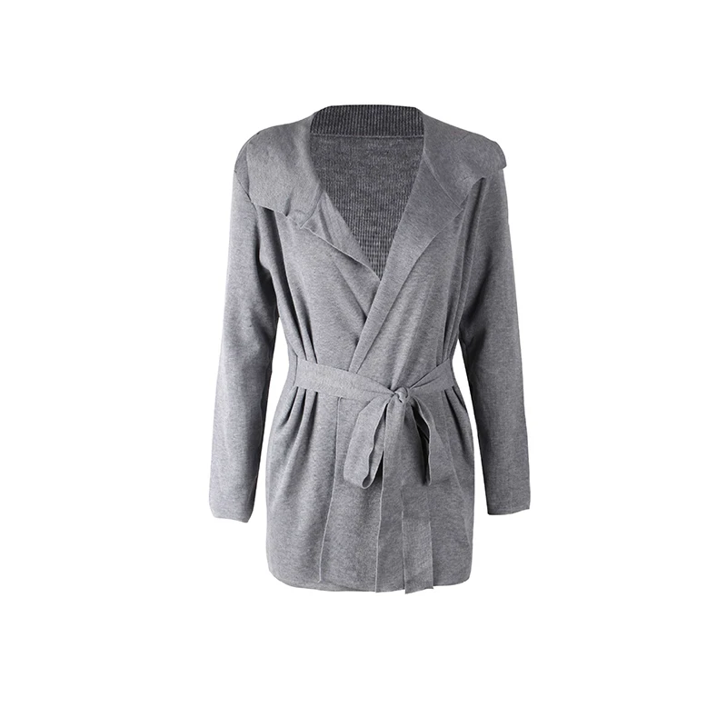 Nice Fashion Autumn Spring Women Sweater Cardigans Casual Warm Female Bandage Knitted Coat Cardigan With Sashes 6Q2161 |