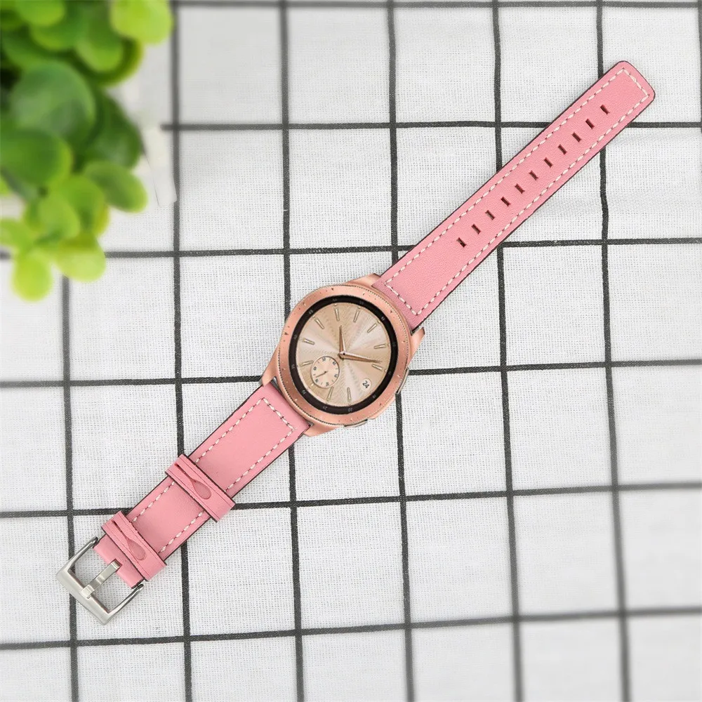 Сменные часы кожаный ремешок для samsung Galaxy Watch 42 мм/46 мм# new 08913