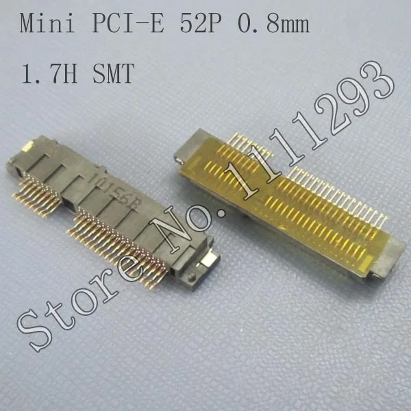 5 шт./лот Mini PCI E 52P 0 8 мм 1 7 H SMT разъем для Asus Eee PC 1001PX 1101HA 1210T 1215T материнская