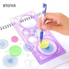 Детские Инструменты для рисования, набор игрушек для рисования с спирографом, сцепляющиеся шестерни и колесики, аксессуары, креативная развивающая игрушка для детей