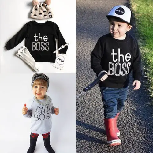 Boys Girls Cotton Letter Print Sweatshirt | Детская одежда и обувь