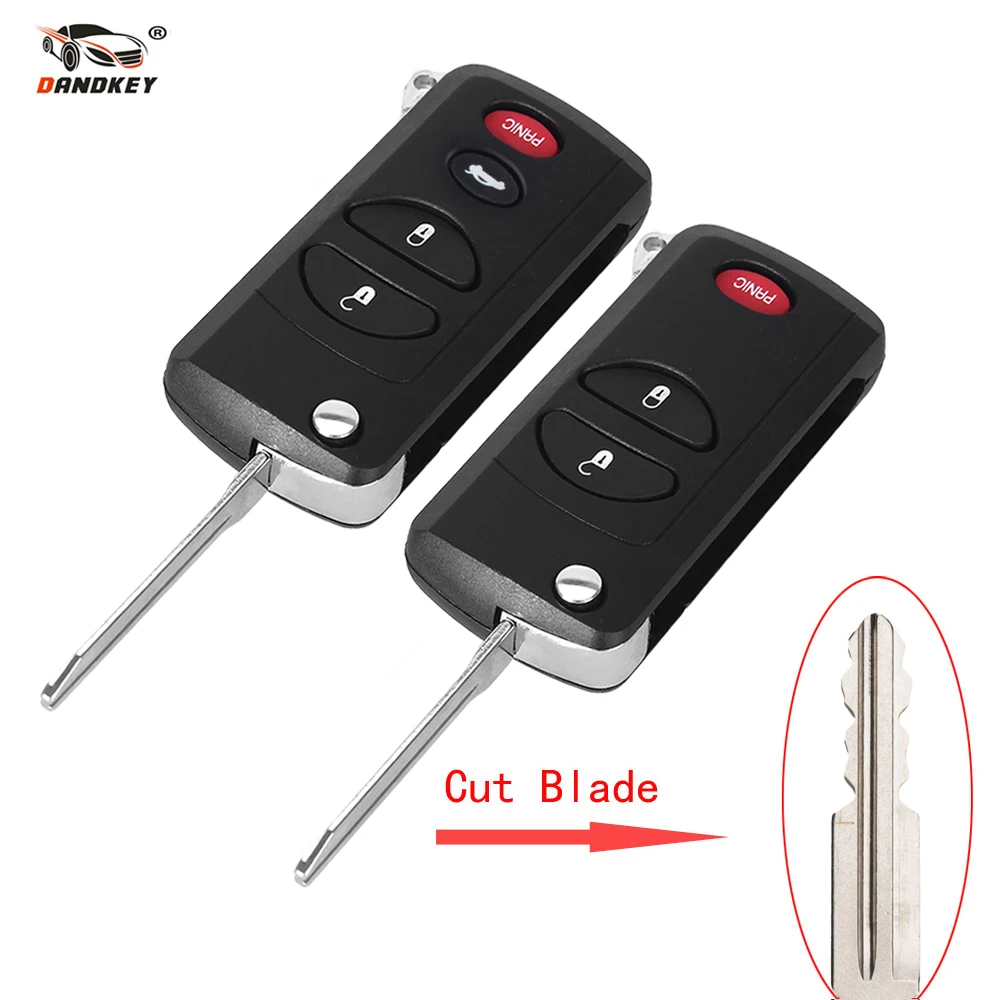 DANDKEY 3 4 Buttons Remote Key Shell Case For Chrysler Dodge Jeep Cherokee Grand PT Cruiser Town &amp Country Voyager Prowler | Автомобили