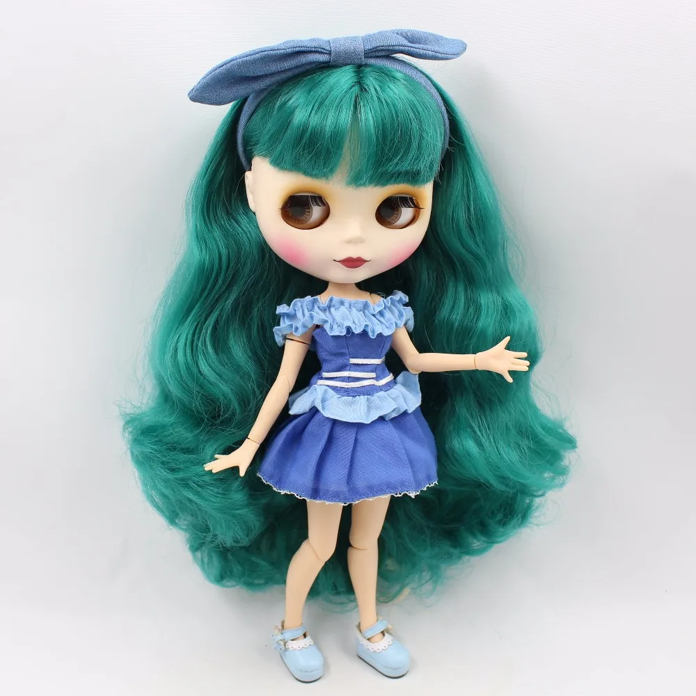 Ледяная кукла DBS Blyth шарнирная 1/6 bjd совместное тело матовое лицо зеленые