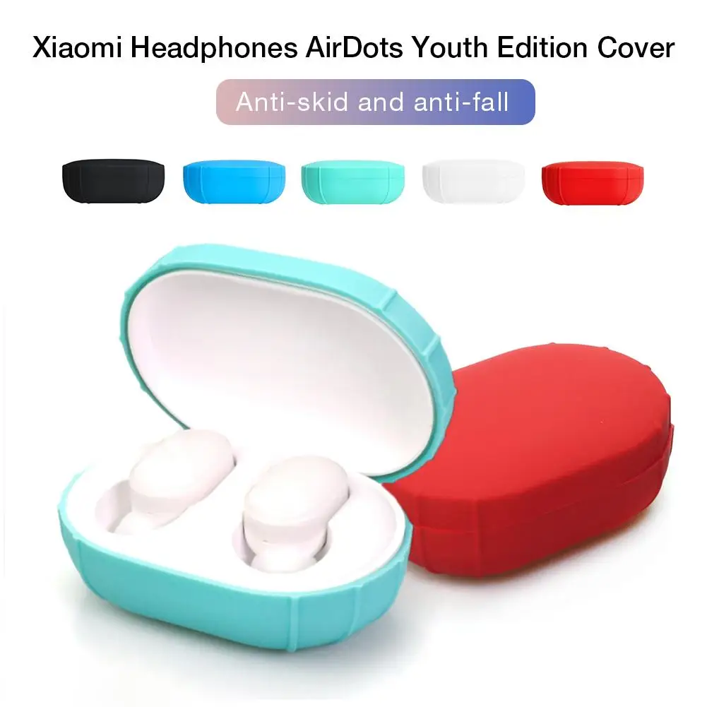 

Charging Box Cover Bag For Xiaomi Airdots Protective Cover For Redmi Airdots True Bluetooth Headset Protection Silicone Cover