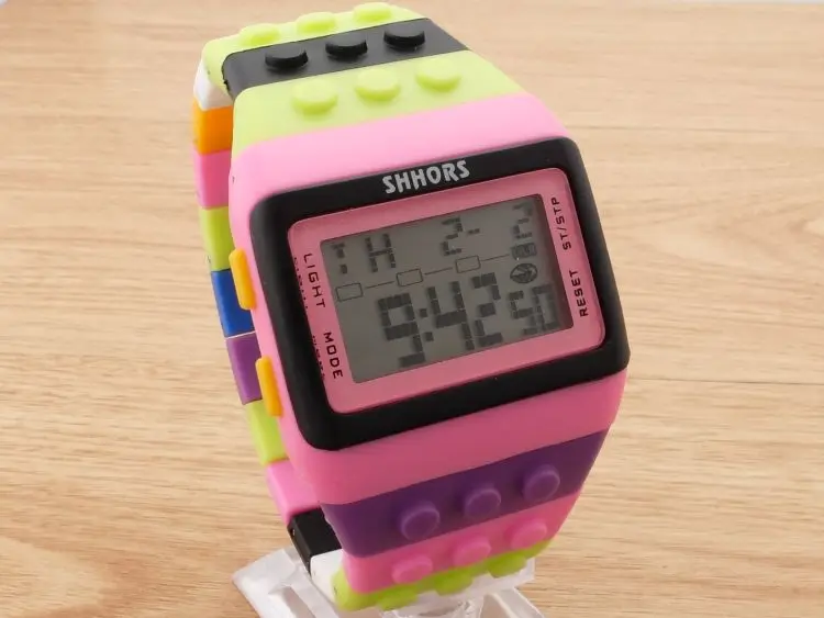 pink black yellow СВЕТОДИОДНЫЙ цифровой Радужная лента для мужчин и женщин спортивные часы водонепроницаемые повседневные наручные часы Новая мода - Цвет: pink black yellow