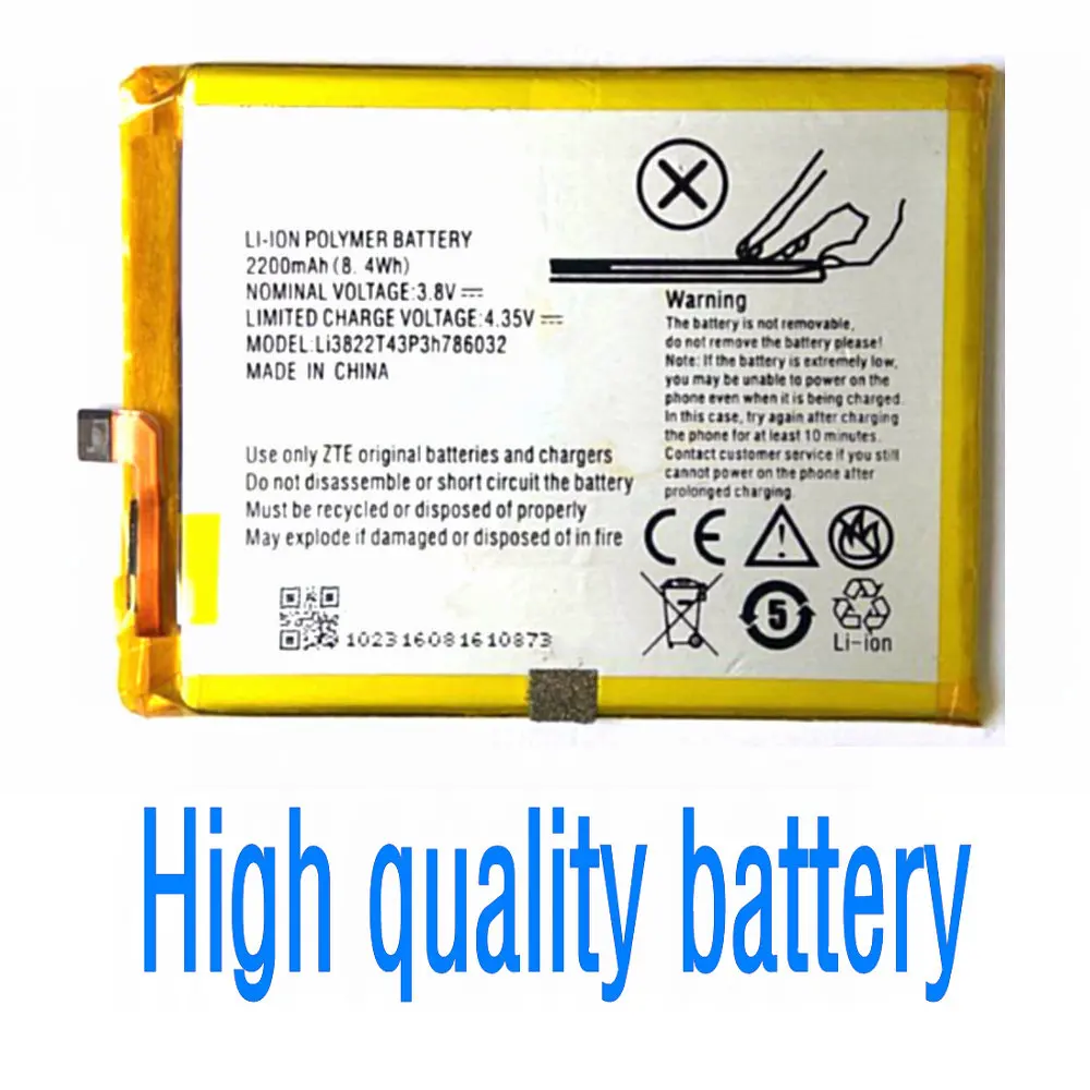 Сменный аккумулятор Li3822T43P3h786032 2200 мАч для ZTE Blade V6 D6 X7 Orbic|Аккумуляторы мобильных