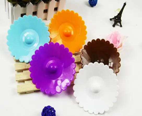 

100 pcs New 10.5cm Cute Anti-dust Silicone Cup Cover Coffee Suction Seal Lid Cap Silicone Lovely Bowknot Cup Cover 6 Colors