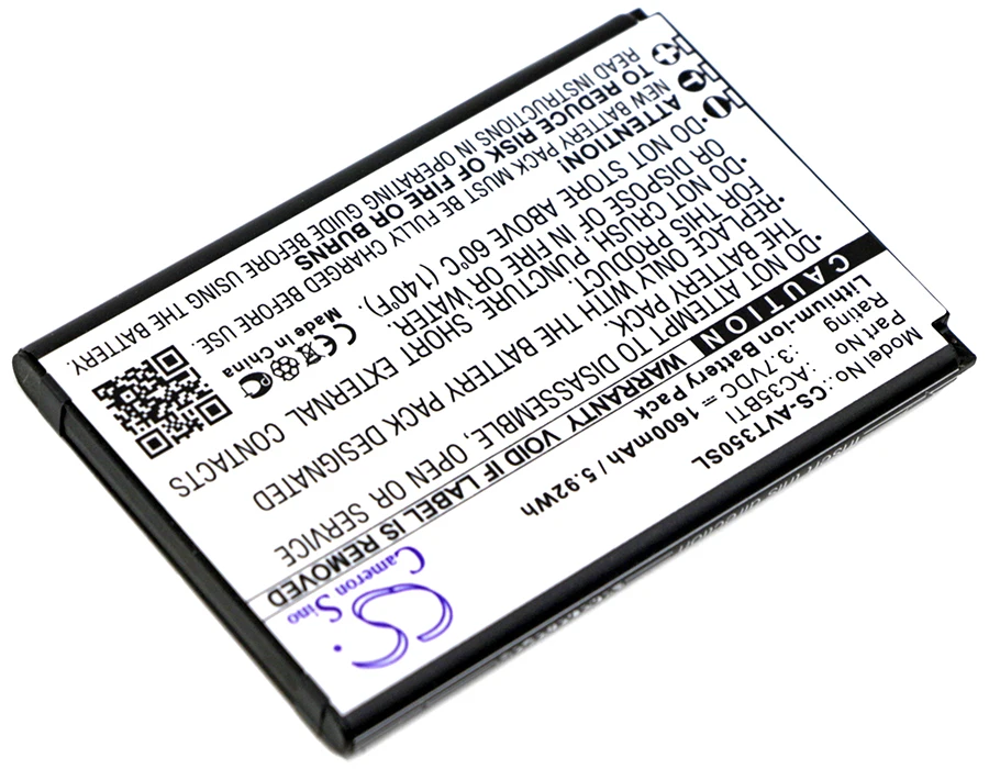 Аккумулятор Cameron Sino 1600 мАч AC35BTI для Archos 35b Titanium Dual SIM|1600mah battery|cameron sinobattery for archos |