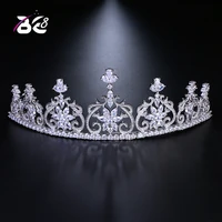be 8 high quality aaa cubic zirconia copper tiaras and crowns flower shape women wedding hair accessories for bride h132