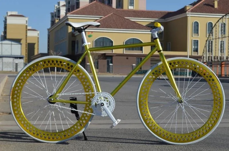 Fixie велосипедов fixed gear велосипед 70 мм полые колеса фиксированные передачи супер