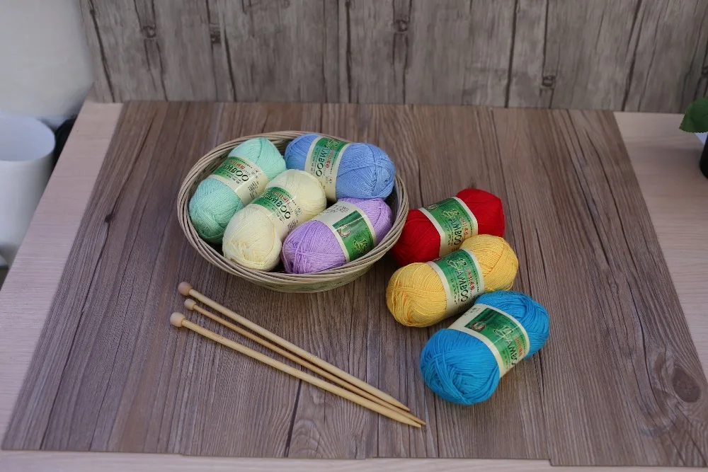 50 г/шарики натуральная мягкая бамбуковая и хлопковая пряжа для вязания