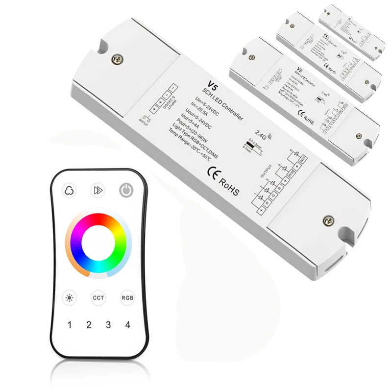 Новая светодиодная RGB + CCT светодиодные ленты пульт дистанционного управления RF